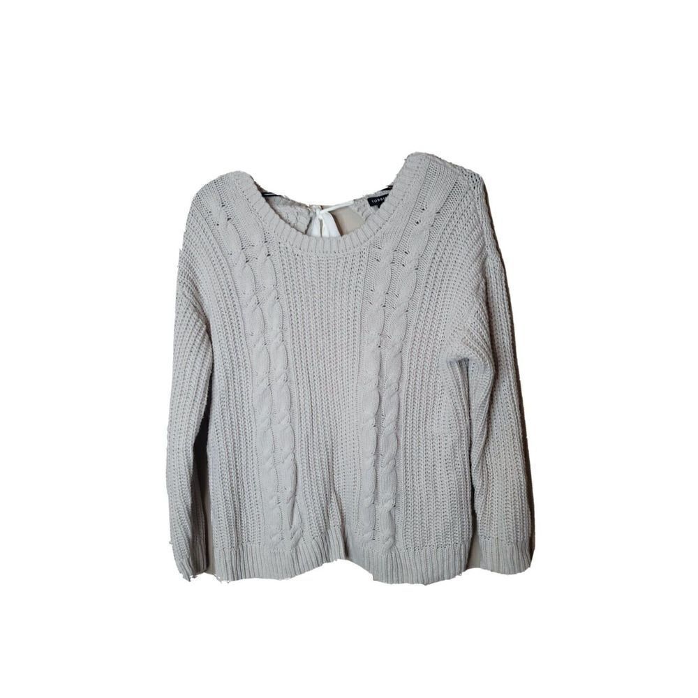 Torrid Size 2 Cable Knit Keyhole Women's Ivory Pullover Sweater Plus Size 2X t9